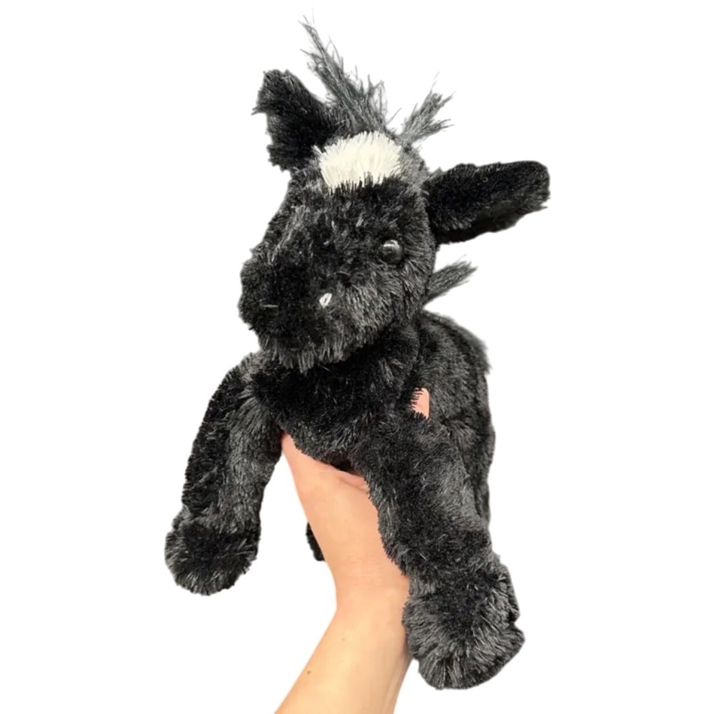 Wishpets Black Horse Diamond Plush Stuffed Animal Toy Pony‎ Equestrian Kids NWT
